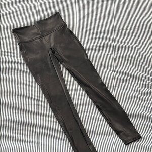 NEW, Never Worn SPANX Black Faux Leather Leggings